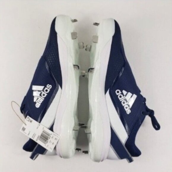 Men's Adidas Icon 7 Size 12 Navy Blue/White Baseball Cleats NEW!!! (S23853) - Picture 5 of 9